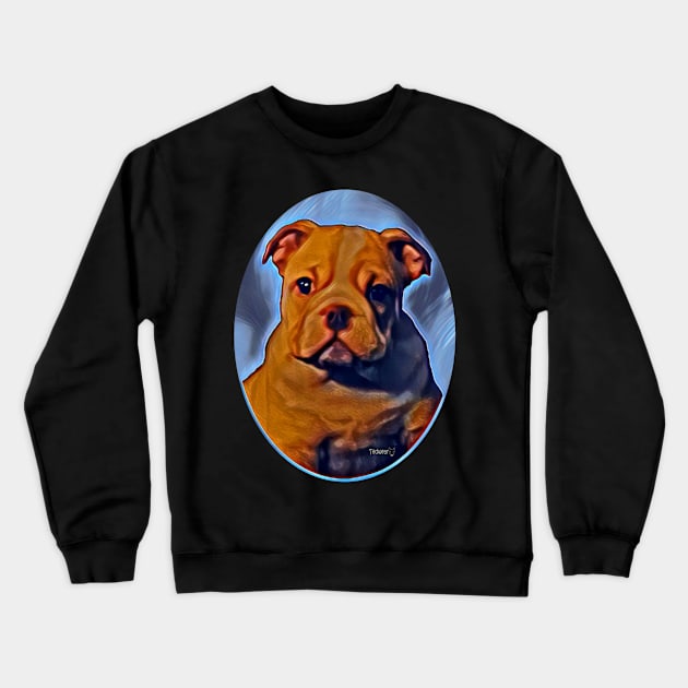 Bulldog Pup Crewneck Sweatshirt by Tedwear